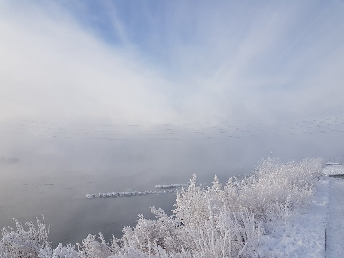 Ангара зимой в Иркутске