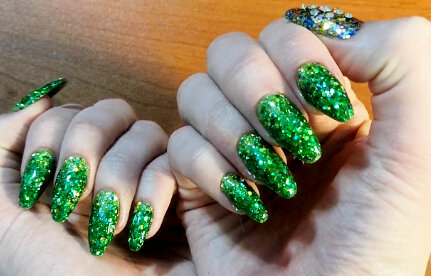 Маникюр с эффектом гелевых ногтей