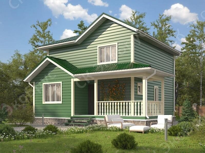 Рисунок 1. Проект двухэтажного каркасного дома Петергоф 2020 Д-4