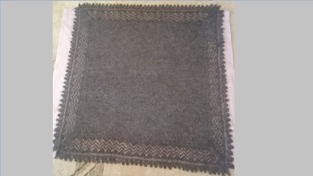 Как связать шаль с 4-мя углами и каймой