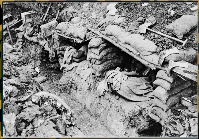 Спальные места в окопе