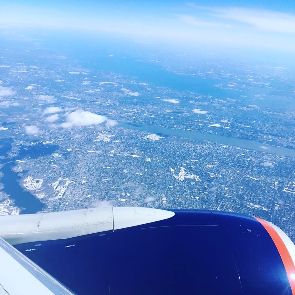 Заход на посадку в JFK New-York