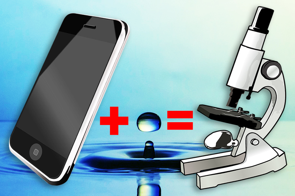 Смартфон + капля воды = микроскоп!