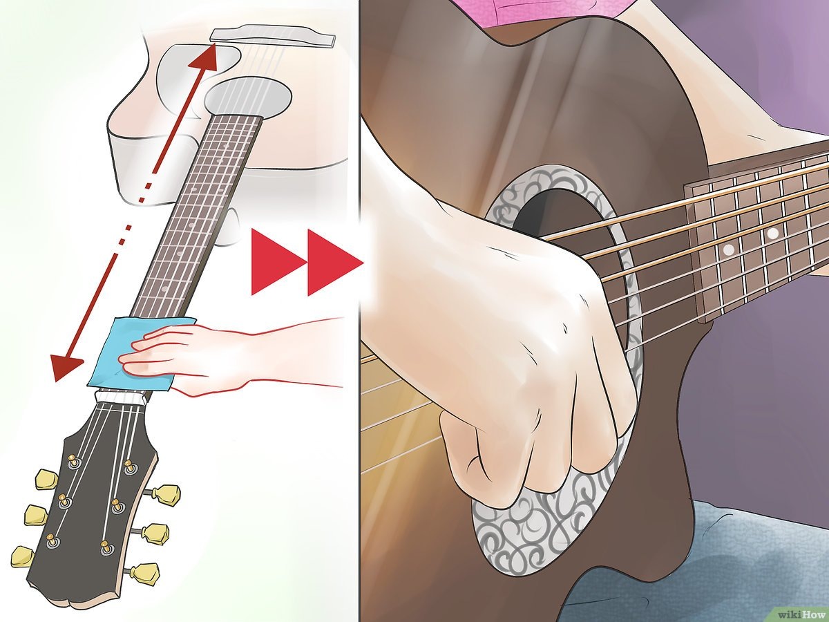 Именно так вы можете протирать гитару не снимая струн