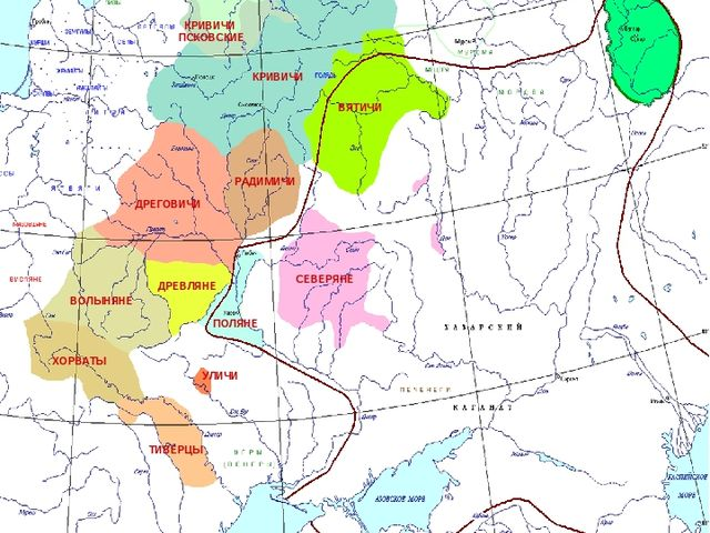 Где жили славяне в древней руси карта