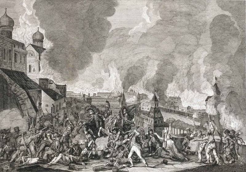 Пожар в москве 1812 картина
