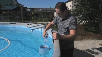 КАРКАСНЫЙ БАССЕЙН Как за 49 рублей уменьшить уровень Ph воды Эксперимент убираем жёсткий налёт из бассейна