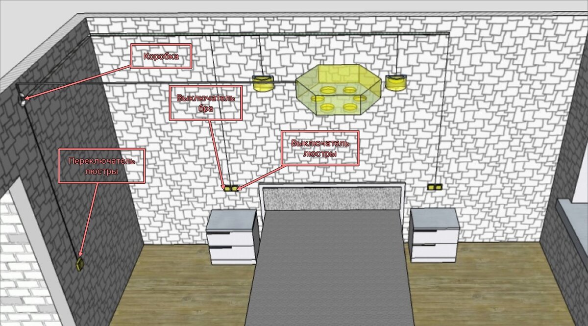 Проходные выключатели в квартире-принцип работы в 3D схеме. | Ремонт+ | Дзен