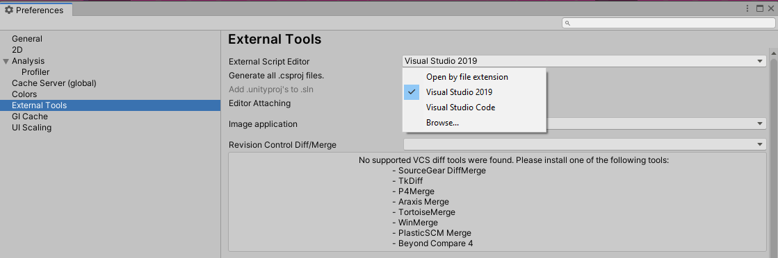 Настройки External Tools