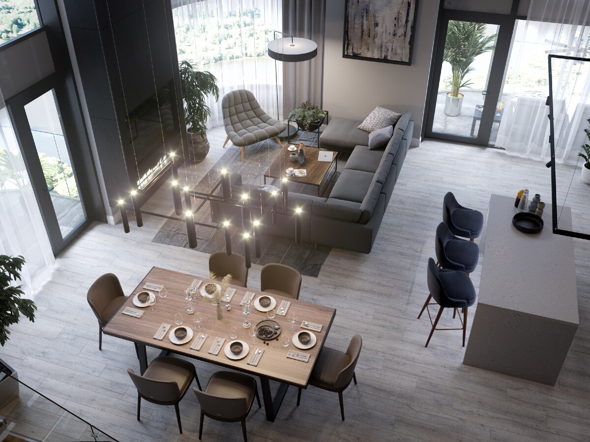 3-D визуализация пентхаусов в Level Стрешнево