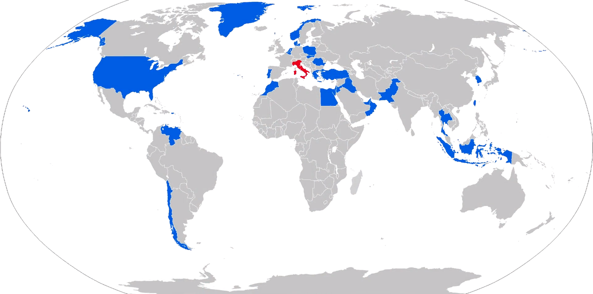 Страны - обладатели F-16