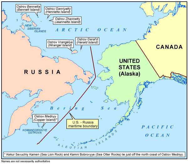 Линия разграничения между РФ и США (фото из открытых источников)