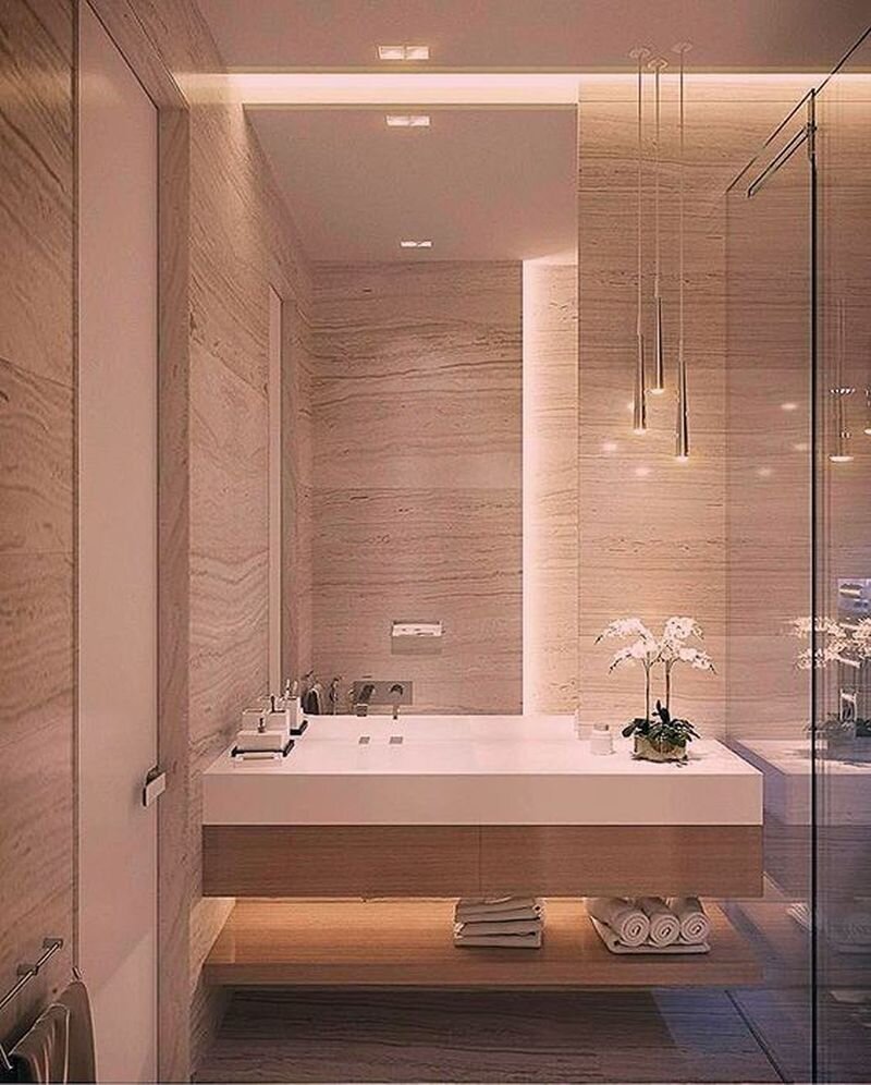 Ванная в современном стиле в квартире