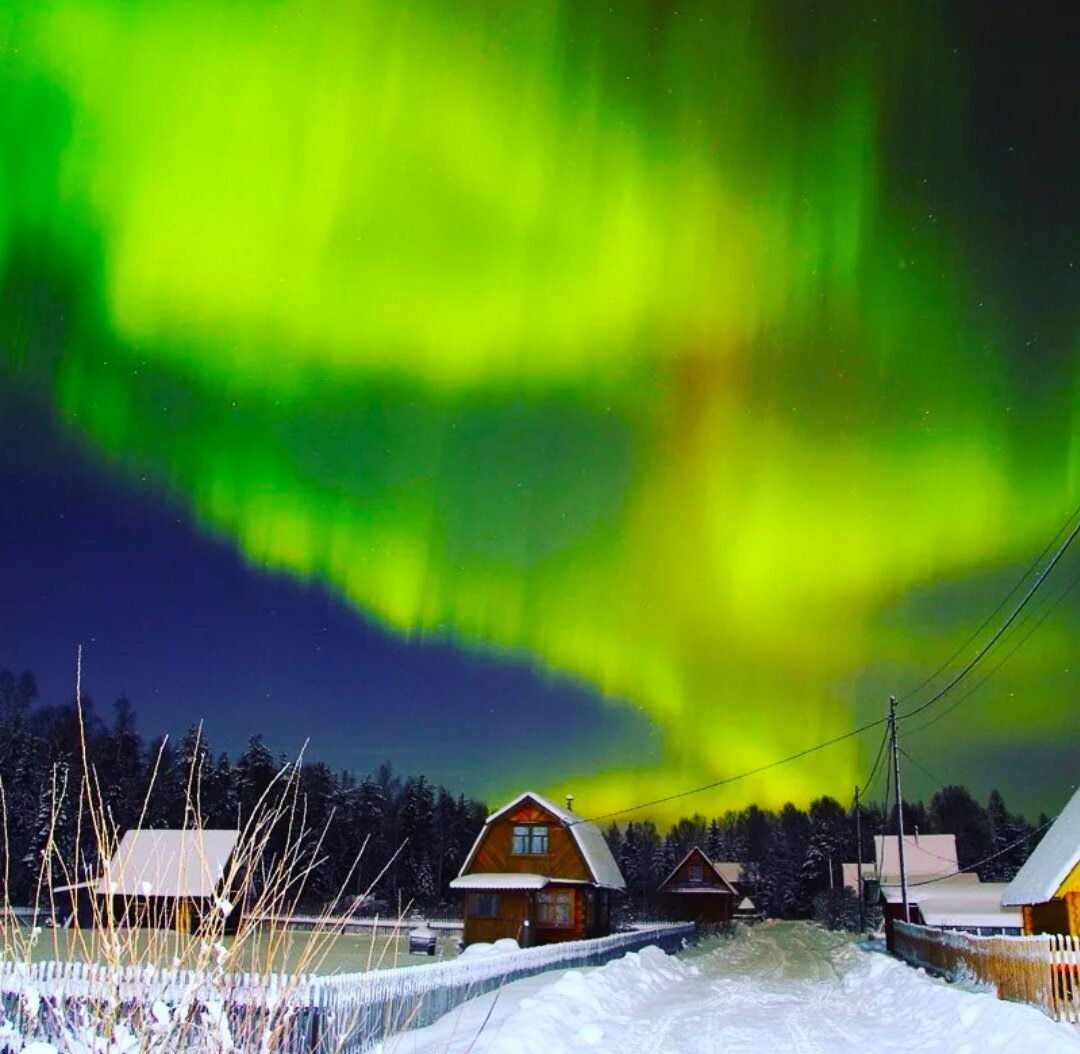 Северное сияние в Териберке. 
