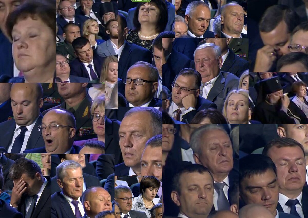 Коллаж: twitter.com/belamova. Кадры: Беларусь-1