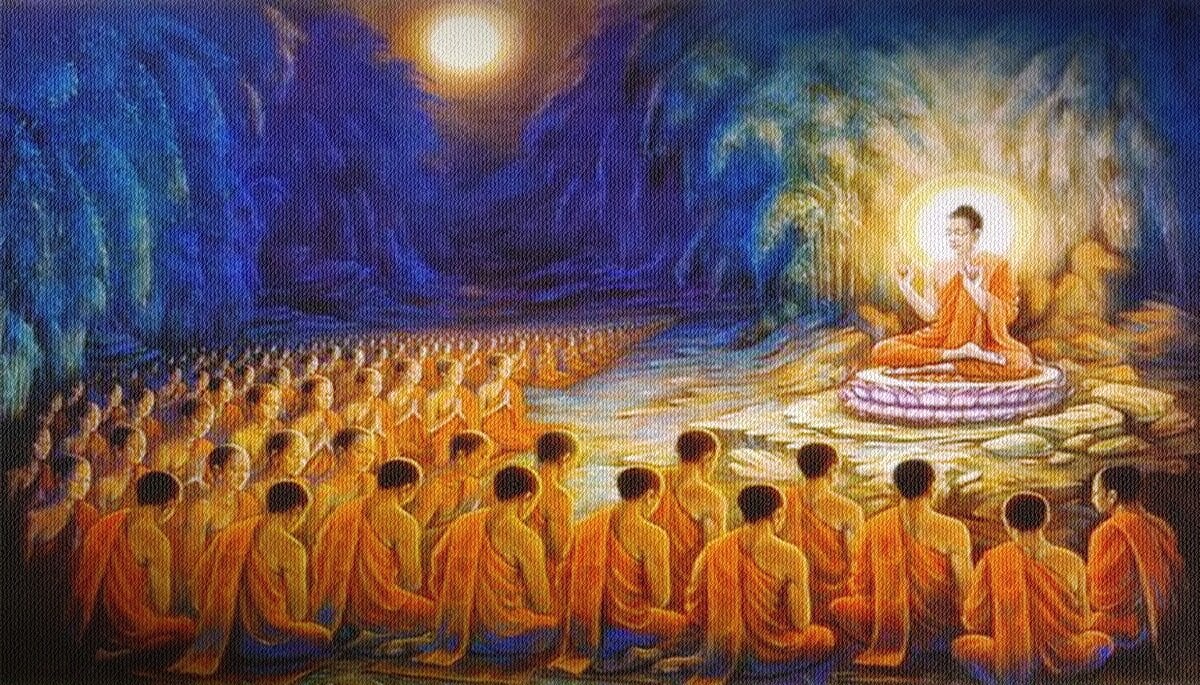Международный день будды. Ананда ученик Будды. Будда Шакьямуни с учениками. Будда дхарма Сангха. Макха Буча.