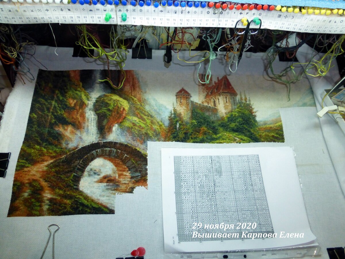 Карпова Елена - работа по схеме от Ольги Башкировой (картина А.Стрелкова).