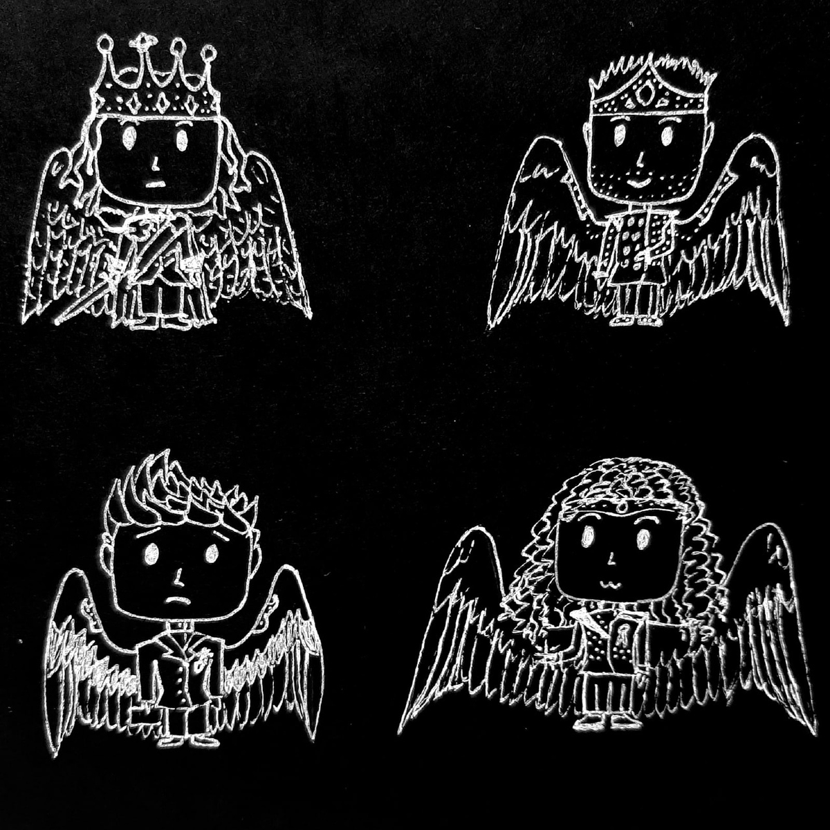 белым по чёрному