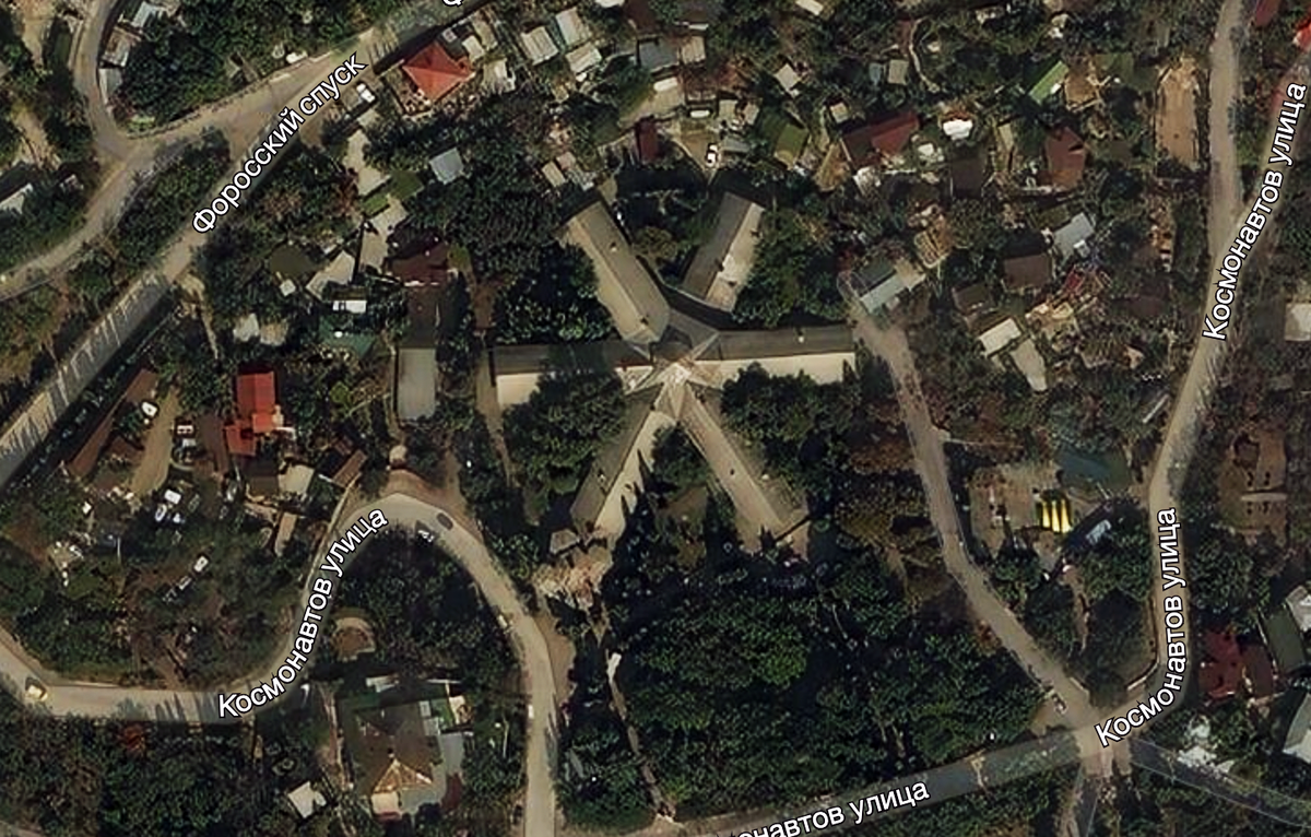 вот так выглядят Форосские лучи на фото со спутника