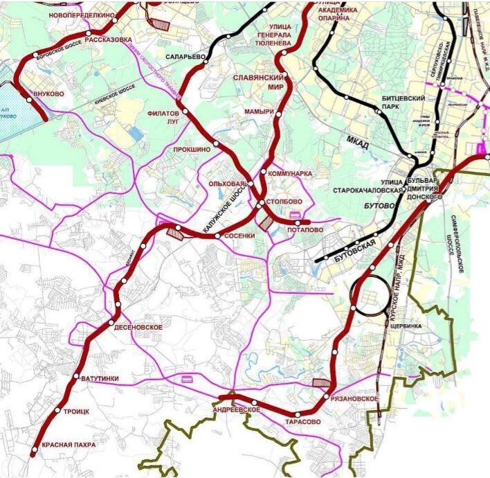 Схема застройки новой москвы