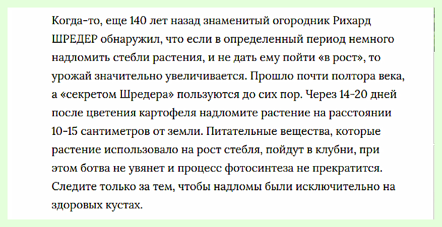 Манипуляции с картофелем, которые предлагают современные «гуру» огородничества