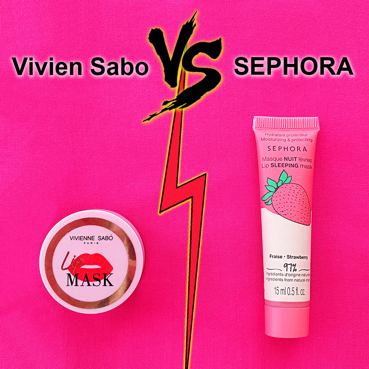 на фото - две маски для губ, которые состязаются за звание лучшей маски!