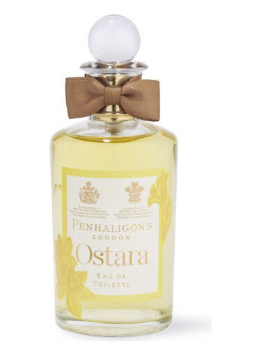 Ostara Penhaligon's — это аромат для женщин, он принадлежит к группе цветочные зеленые. Ostara выпущен в 2015 году. Парфюмер: Bertrand Duchaufour. Верхние ноты: Зеленые листья, Лист фиалки, Альдегиды, Можжевельник, Клементин, Бергамот, Цветок черной смородины, Мята и Розовый перец; средние ноты: Нарцисс, Гиацинт, Пчелиный воск, Иланг-иланг, Вистерия, Боярышник и Цикламен; базовые ноты: Ваниль, Бензоин, Амбра, Мускус, Стиракс и Светлое дерево.