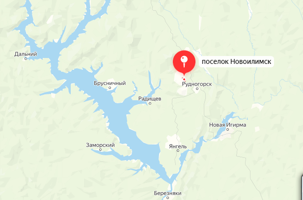Из открытых источников (Яндек карта Нижнеилимского района Иркутской области)