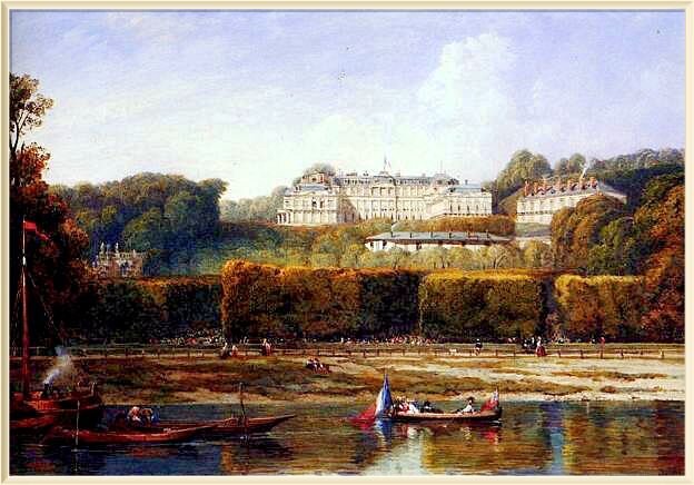 Замок и парк Сен-Клу в 1855 году. Автор картины Уильям Уальд.