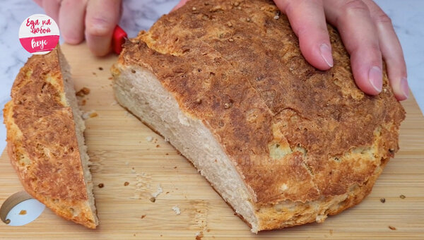 Самый простой рецепт домашнего хлеба без дрожжей