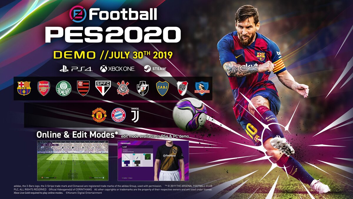 Анонс демо-версии игры eFootball PES2020