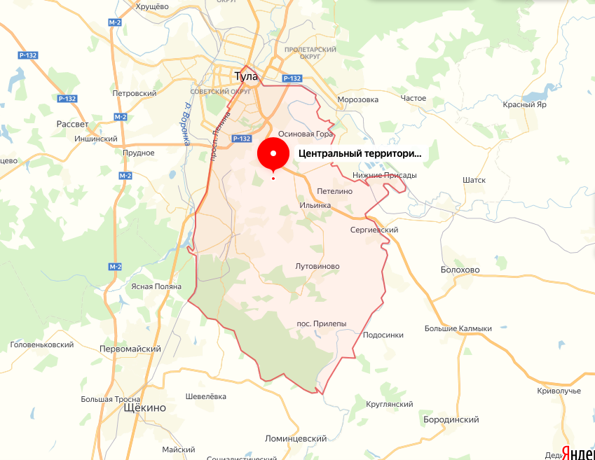 Центральный территориальный округ на Яндекс.Картах