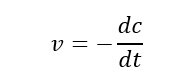 v – мгновенная скорость, dc – бесконечно малое изменение молярной концентрации, dt – бесконечно малый промежуток времени.