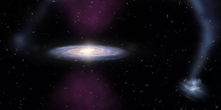 Извержение Млечного Пути было настолько сильным, что повлияло на Магелланов поток. 
Джеймс Джозефидес / ASTRO 3D