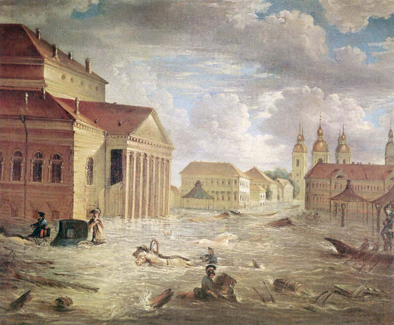 Петербургское наводнение 1824 года, Ф. Я. Алексеев. Источник: wikipedia.org