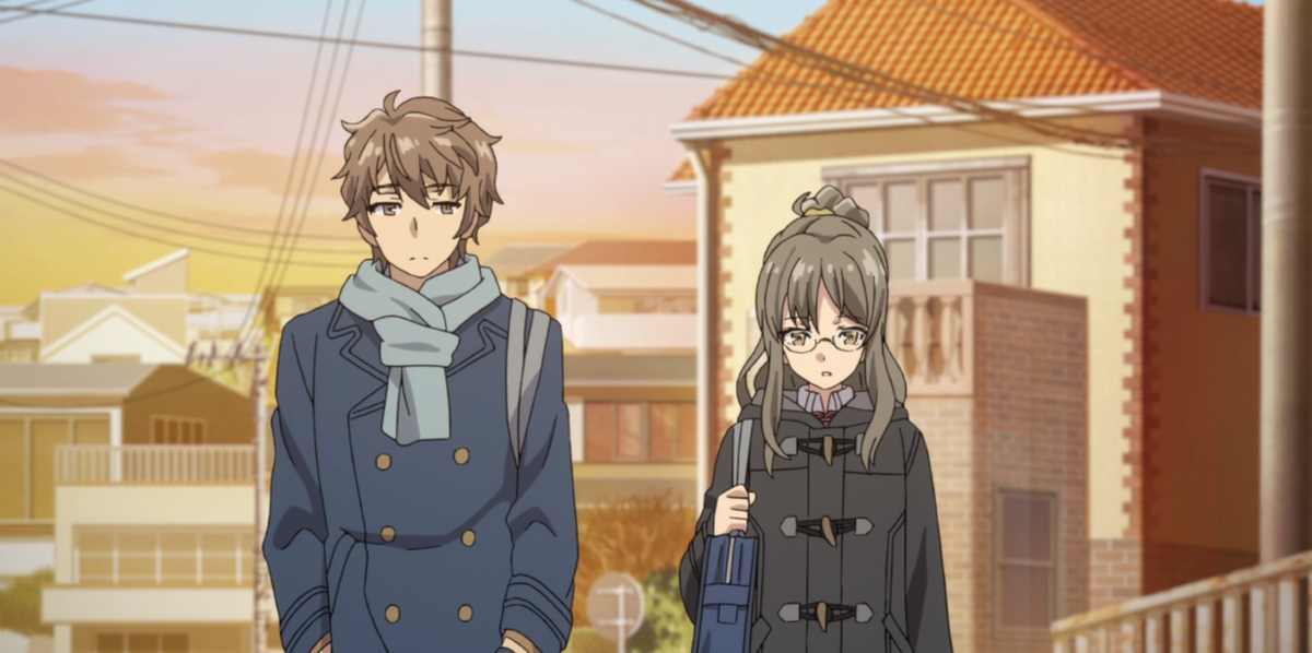 глупый свин аниме. Seishun buta yarou wa bunny koga. этот глупый свин не понимает мечту девочки зайки арт. аниме seishun buta yaro wa bunny girl-senpai no yume wo minai. серьезный разговор аниме.