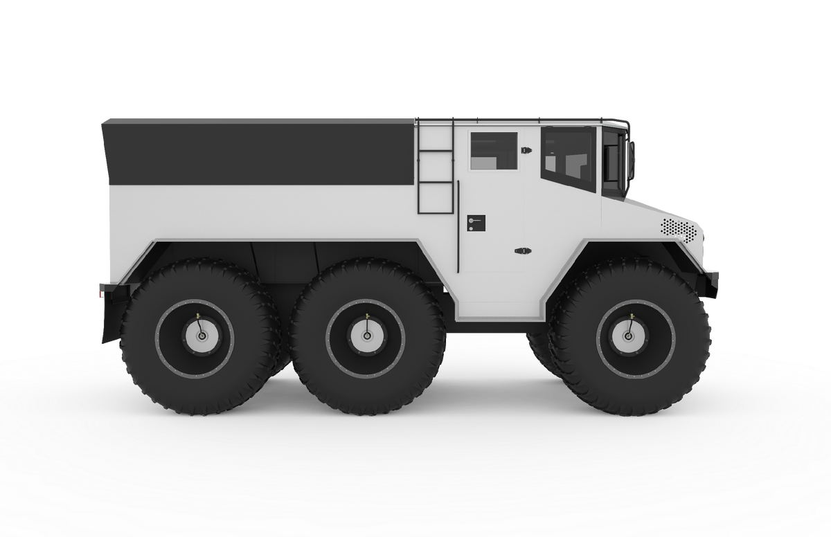 Компоновка грузо-пассажирской модификации вездехода «Бурлак»