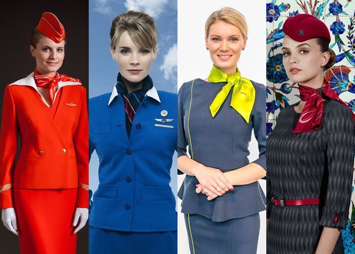 Бортпроводники авиакомпаний "Аэрофлот", KLM, Air Baltic, Turkish Airlines