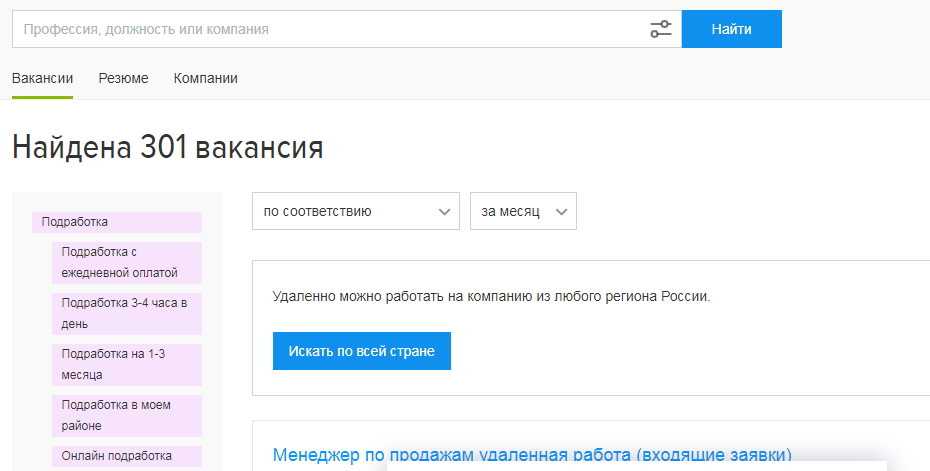 Фото автора. Актуальные данные по поиску удаленной работы на hh.ru