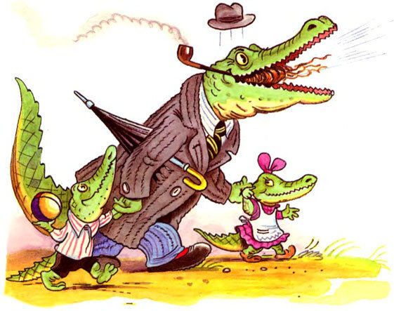 А навстречу мой хороший, мой любимый Крокодил. Он с Тотошей и Кокошей по аллее проходил. Яндекс.Картинки