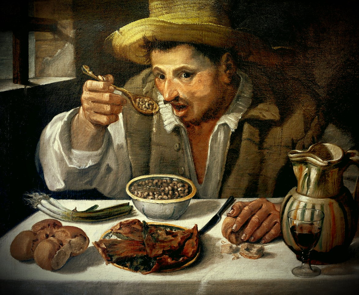 "Едок бобов", художник Аннибале Карраччи 