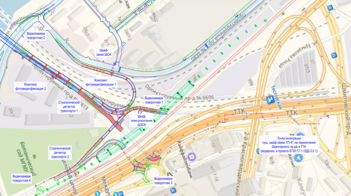 Схема северный дублер кутузовского проспекта схема