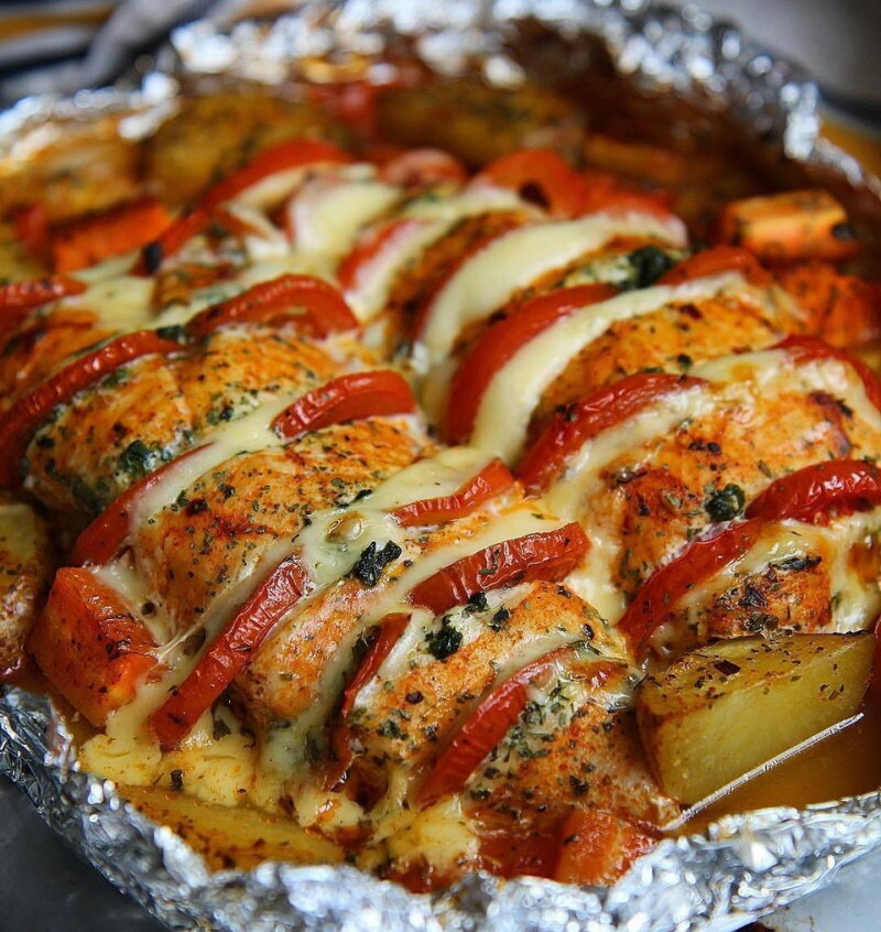 Мясо с овощами в духовке