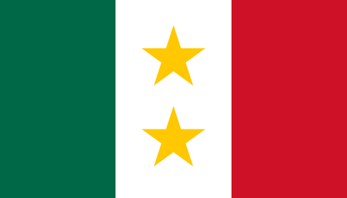 Флаг Коауилы и Техаса в Мексике, 19 в.