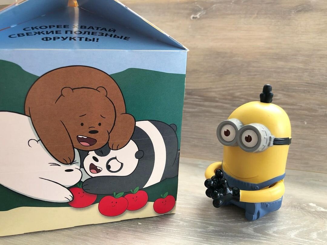 Внешний вид коробочки от серии (все игрушки шли в полиэтиленовых пакетиках)