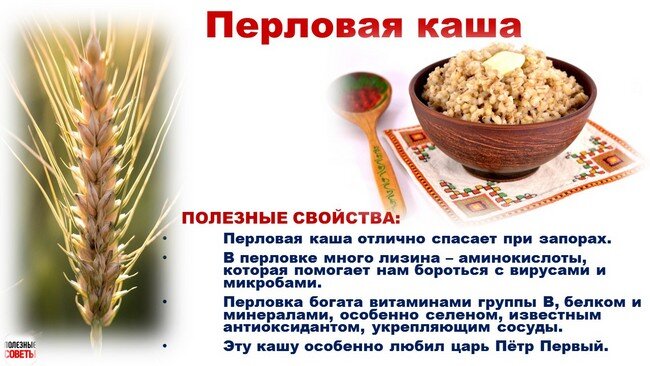 Польза перловой каши