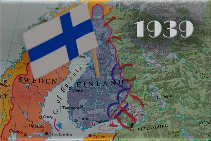 Границы финляндии до 1939 года и после карта