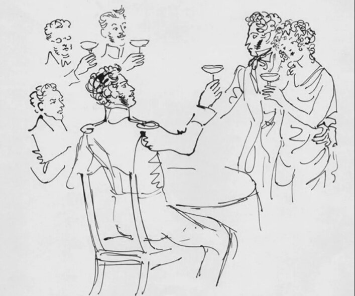 Иллюстрации Николая Кузьмина к «Евгению Онегину» (1934 год издания) - из свободного доступа Яндекс-картинки 