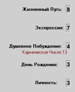нумерологическое ядро RM