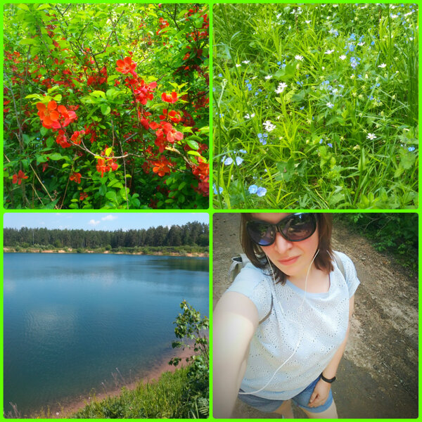 Пейзаж с карьером во время прогулки